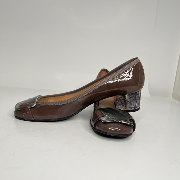 French Sole fs/ny Taupe flats with gray marble detail 7 1/2 B - Picture 8 of 11